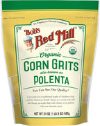 Bob's Red Mill Organic Corn Grits / Polenta, 24oz (Pack of 1) - Vegan, Kosher