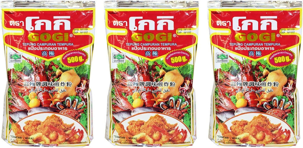 Gogi Tempura Flour Batter Mix 500g (3 Pack, Total of 3.3lbs)