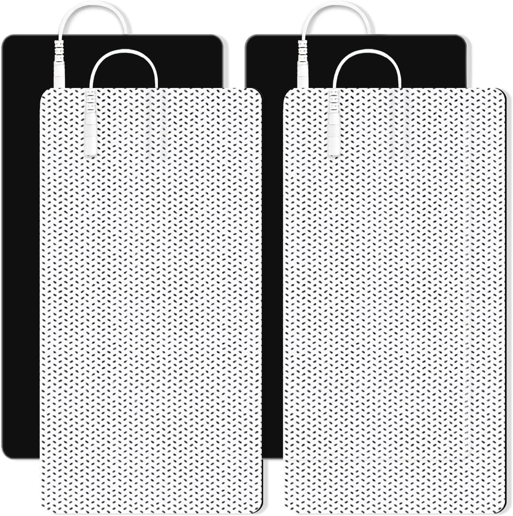 TENS Unit Replacement Pads for Waist and Lower Back Pain Relief 4X8" Large TENS Unit Pads Self-Adhesive Electrode Pads Compatible with TENS 7000, AUVON TENS- 4 Pcs