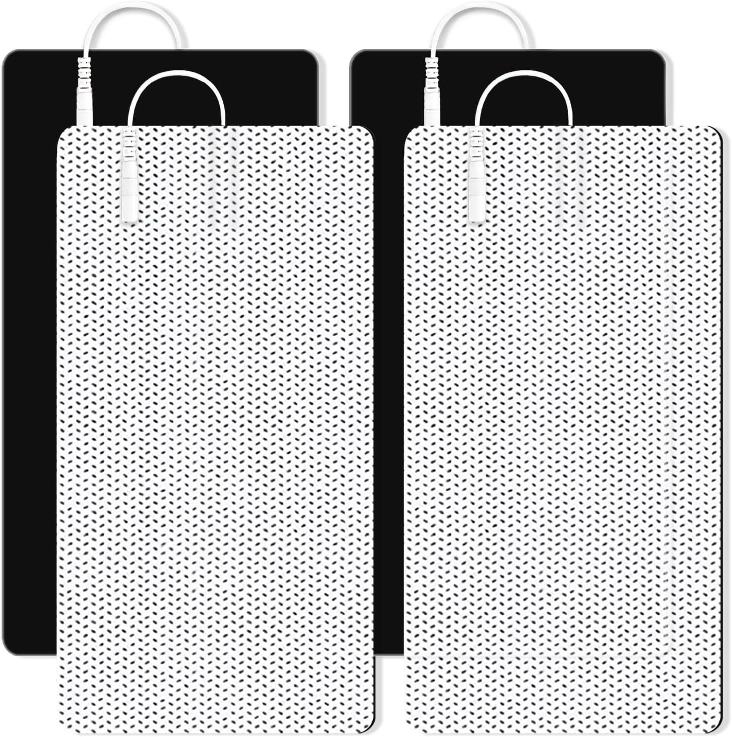TENS Unit Replacement Pads for Waist and Lower Back Pain Relief 4X8" Large TENS Unit Pads Self-Adhesive Electrode Pads Compatible with TENS 7000, AUVON TENS- 4 Pcs