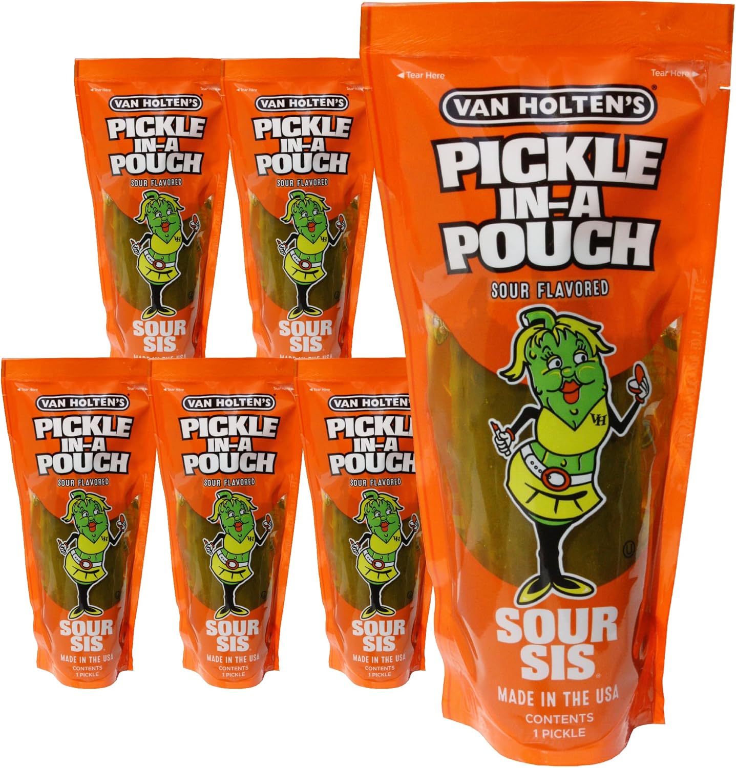 Van Holten's Pickles - Sour Sis Pickle-In-A-Pouch - 6 Pack