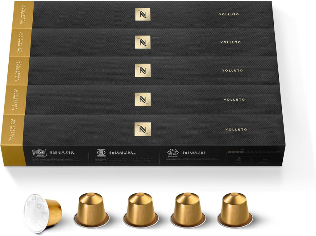 Nespresso Capsules Original Line, Volluto, Mild Roast Espresso Coffee, 50-Count Coffee Pods