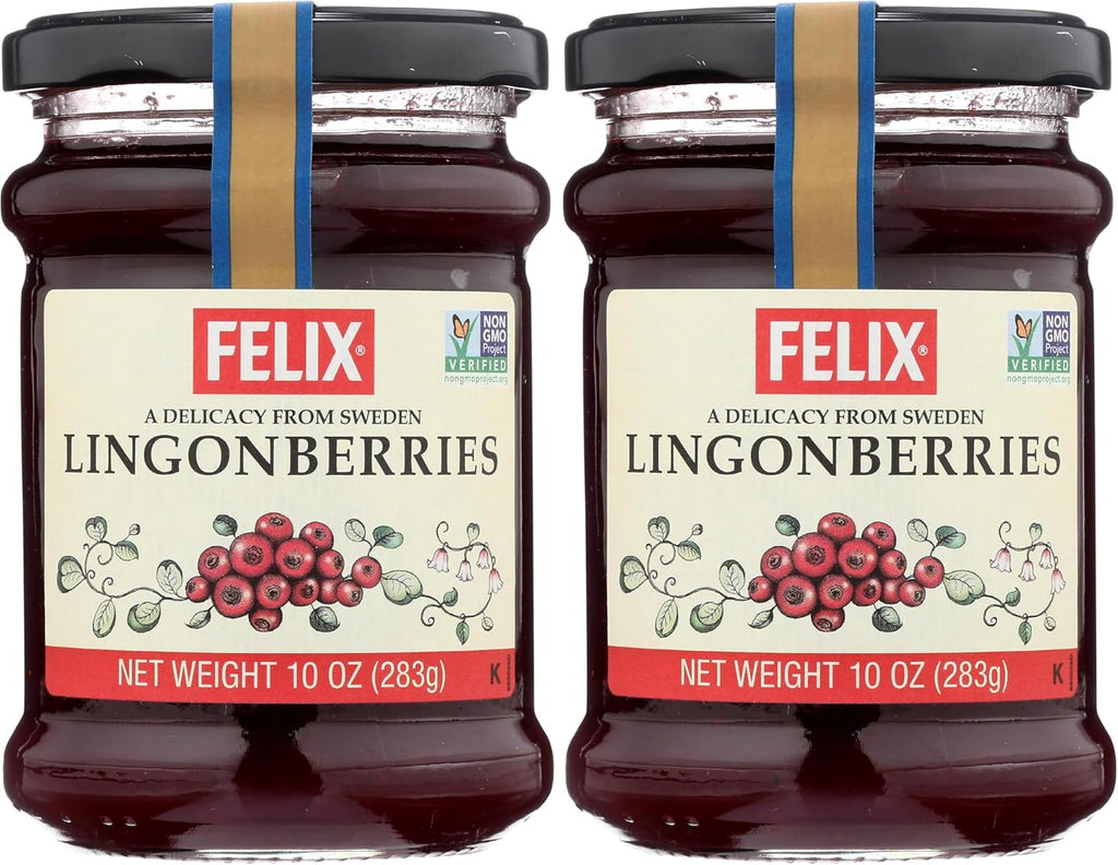 Felix Lingonberry Wild Jar, 10 Ounce (Pack of 2)