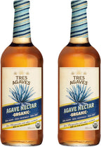 Tres Agaves Organic Agave Nectar – Cocktail-Ready Sweetener from Blue Agave – Only 60 Calories per Serving – Vegan, Non-GMO, Gluten-Free – 750mL Bottle (Nectar, 2 Pack)