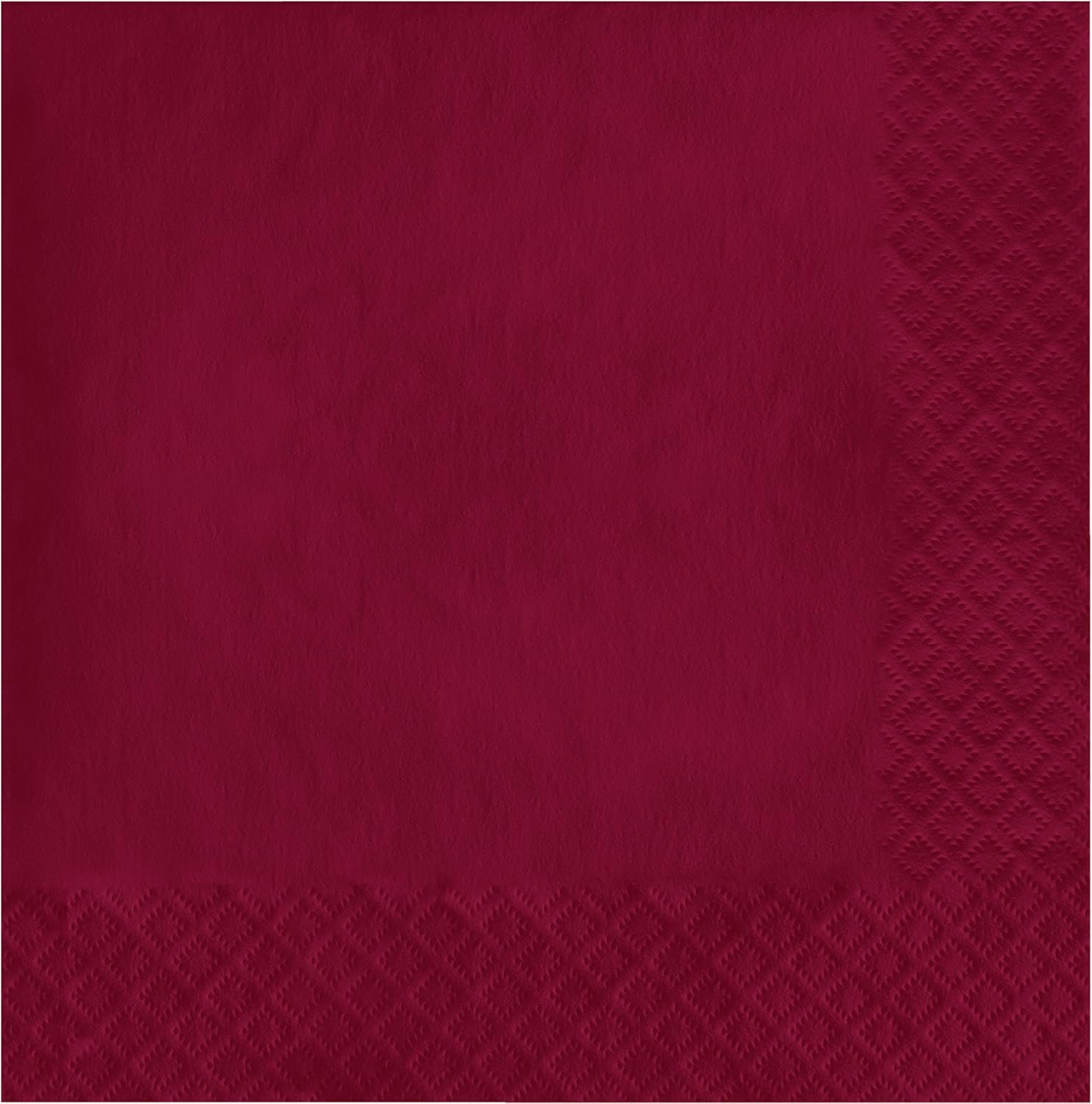 Creative Converting Touch of Color 2-Ply 50 Count Paper Lunch Napkins, Burgundy, 6.5 x 6.5-Inch