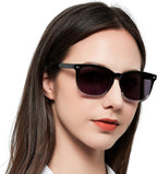 MARE AZZURO Reader Sunglasses 2.0 Women Outdoor Sun Reading Glasses 1.00 1.25 1.50 1.75 2.00 2.25 2.50 2.75 3.00 3.50 4.00 (Black+clear, 200)