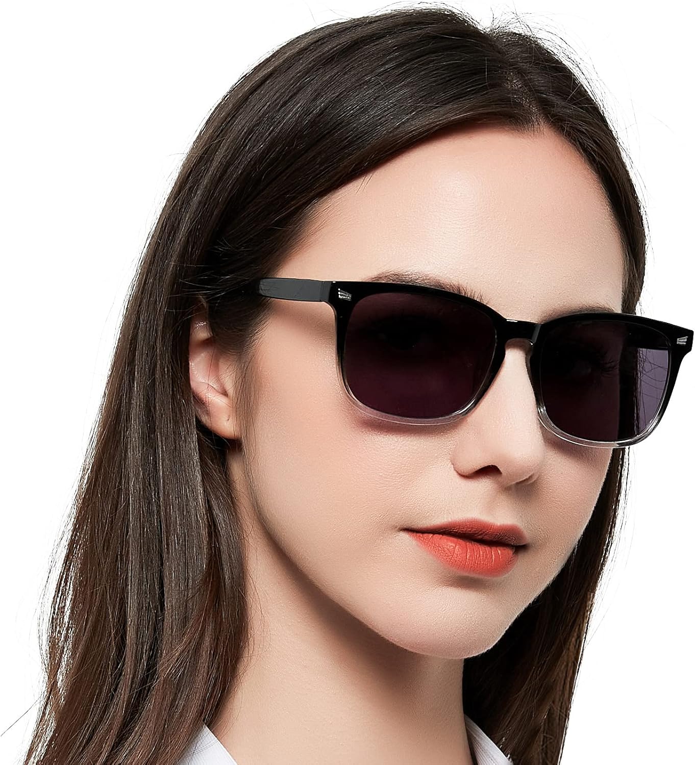 MARE AZZURO Reader Sunglasses 2.0 Women Outdoor Sun Reading Glasses 1.00 1.25 1.50 1.75 2.00 2.25 2.50 2.75 3.00 3.50 4.00 (Black+clear, 200)