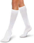 Therafirm Core-Spun Mild (15-20mmHg) Graduated Compression Support Knee High Socks (White, XXL)