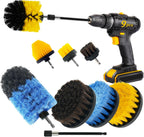 9 Pcs Drill Brush Attachments Set Hard and Soft Bristles Horsehair Brush Cleaning Kit for Home Bathroom Car Kitchen Corners Sink Stubborn Stains Tiles