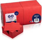 Red Beverage Napkins, 2-Ply Disposable Paper Napkins-Bar, Cocktail, Weddings, Birthday, EU Made, (300 Count)
