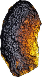 Natural Crystal Meteorite Necklace, Gold Irregular Lab Czech Meteorite Stone Pendant Energy Stone, Healing Natural Gemstone Pendant for Protection and Healing
