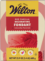 Wilton Red Fondant for Cake Decorating Premade, Vanilla Flavored, Easy to Roll & Ready to Use, 23.9 oz.