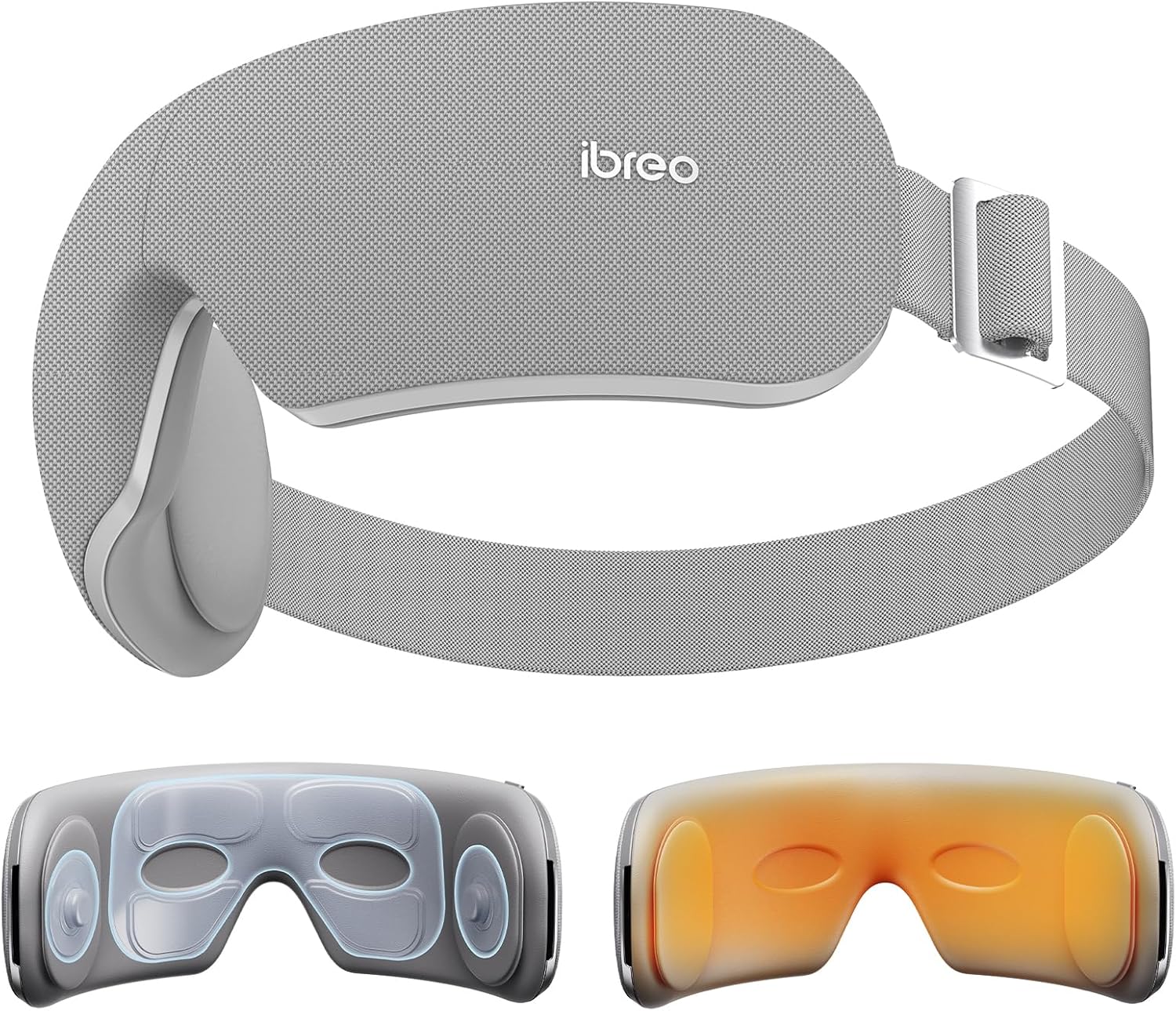 Ultra Quiet Eye Massager for Migraines with Temple Massage, Heat, Air Compression, Mother’s Day Gift for Mom, Bluetooth Music, 10/15/20 Min Timer, Foldable Eye Mask for Relief, Eye Strain, Eye Care