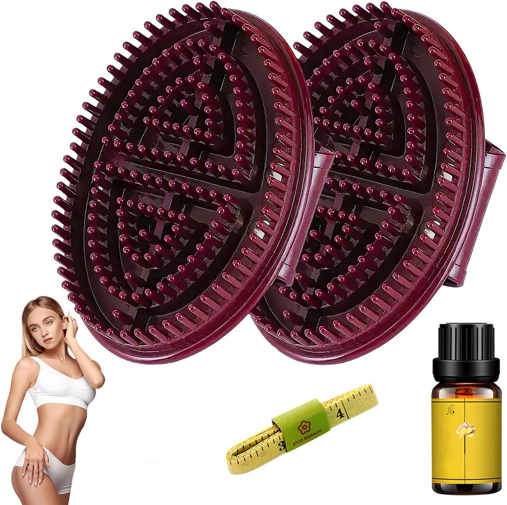 Meridian Brush Massage, 2Pcs Massage Brush for Full Body SPA Massager Relaxation, Acupressure Meridian, Scalp Massage, Full Body Relaxation Comb