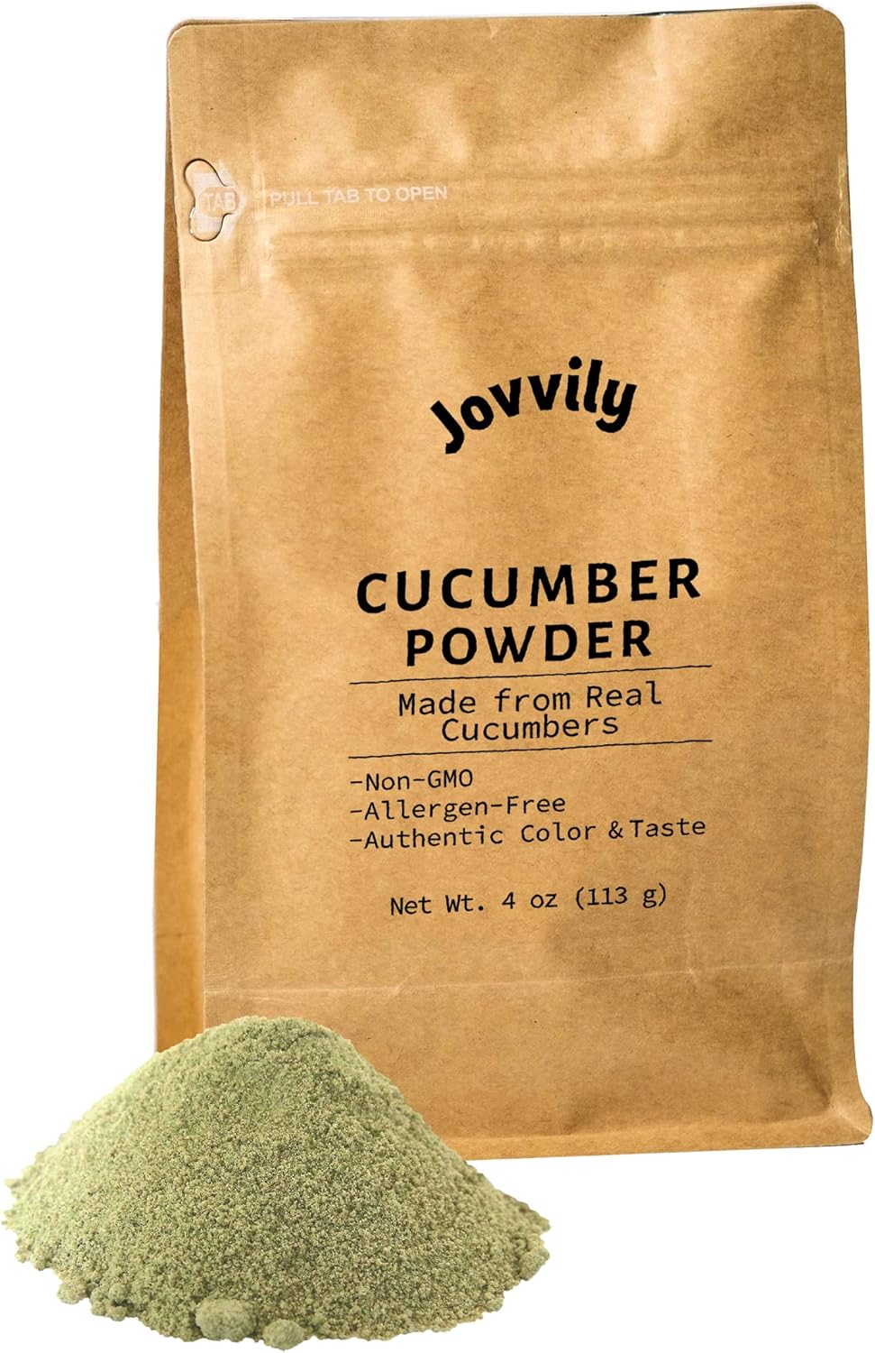 Jovvily Cucumber Powder - 4oz - Real Cucumbers - Easily Dissolves