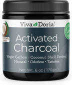 Viva Doria Virgin Activated Charcoal Powder, Coconut Shell Derived, Food Grade, 6 Oz