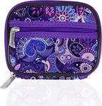 Serfeymi Weekly Travel Pill Organizer Case for Purse with Removable 7 Day Box, Fashionable Pill Container for Medicine, Vitamin, Supplement - Purple 01