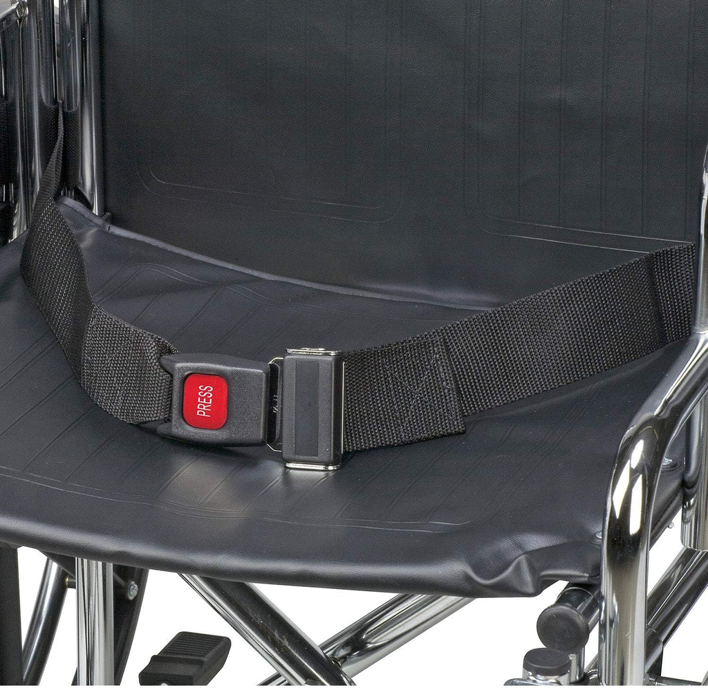 DMI Wheelchair Seat Belt and Safety Harness, Easy Install, 45 Inches long and 1.75 Inches Thick, Adjusts to 41 Inches, Black (Pack of 1)