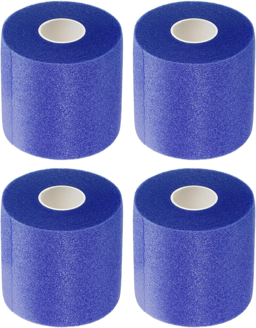 PATIKIL Foam Pre Wrap Athletic Tape 2.75 Inch x 30 Yards, 4 Rolls Non-Adhesive Prewrap Headbands for Hair Soccer Sport Wrists Elbows Knees Ankles, Dark Blue