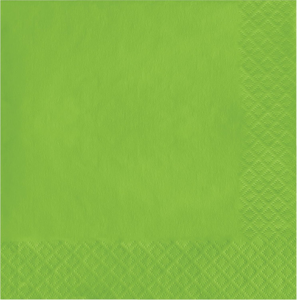 Creative Converting Touch of Color 2-Ply 50 Count Paper Lunch Napkins, Fresh Lime - 663123B
