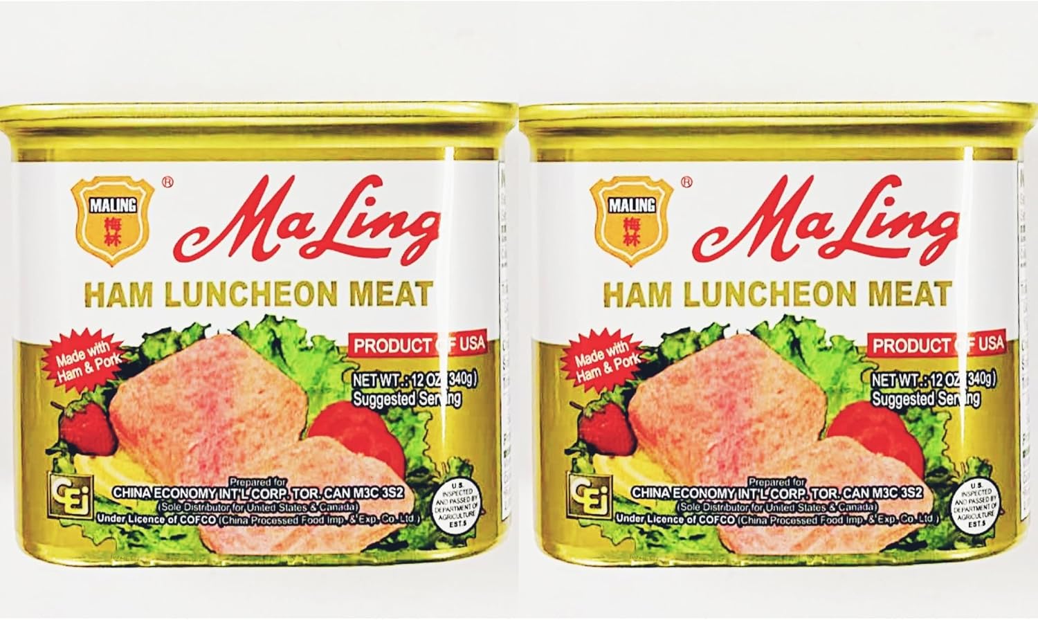 Ham Luncheon Meat, 12 oz, Pack of 2, Product of USA