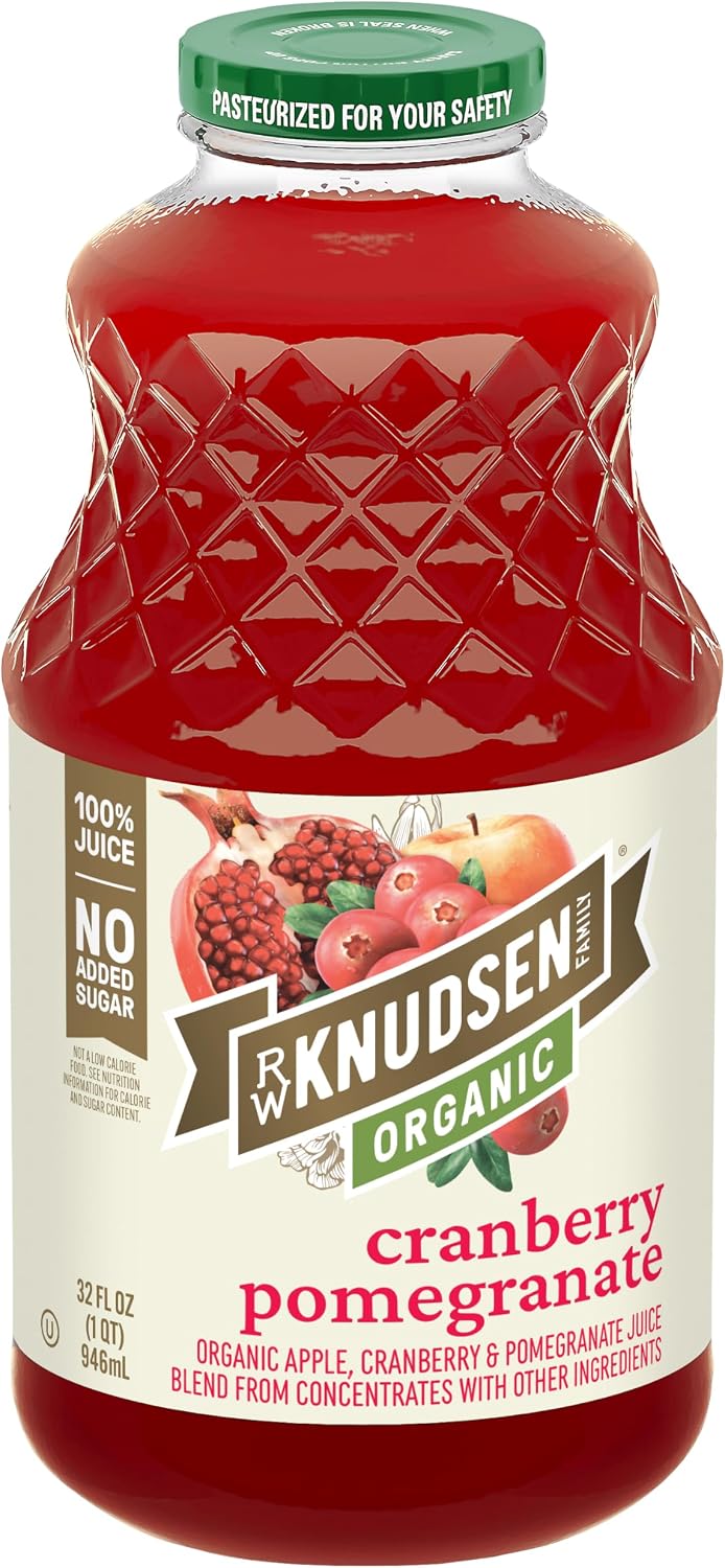 R.W. Knudsen Family Organic Cranberry Pomegranate Juice Blend, 32 Ounces