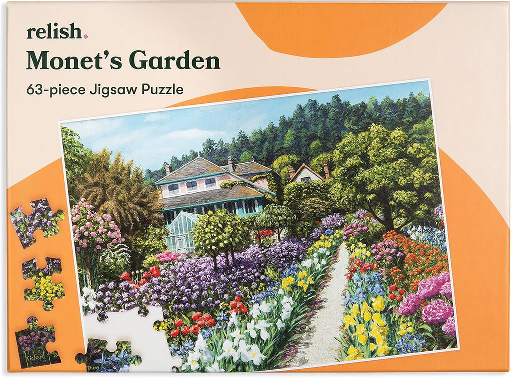 Relish Dementia Puzzles for Adults, 63 Piece Monet's Garden Jigsaw Puzzle, Dementia Activities for Seniors