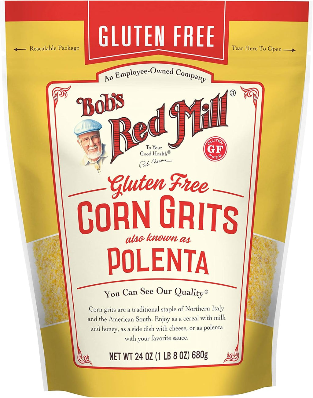Bob's Red Mill Gluten Free Corn Grits / Polenta, 24 Ounce