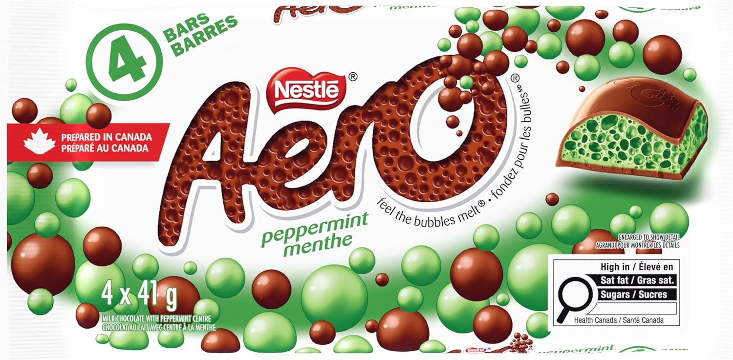 AERO Peppermint Bar, 1.44 Ounce (Pack of 16)
