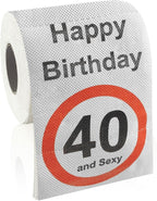 40th Birthday Gifts for Women Men Her Him, Funny Happy Birthday Toilet Paper Roll, 40 Years Old Novelty Gag Gift Ideas for Friends Bathroom Toilet Themed Table Party Supplies Decor