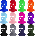 Geyoga 12 Pcs 3 Hole Ski Mask Warm Full Face Cover Winter Knitted Mask Knit Balaclava Beanie for Adult Sports Women Men Outdoor