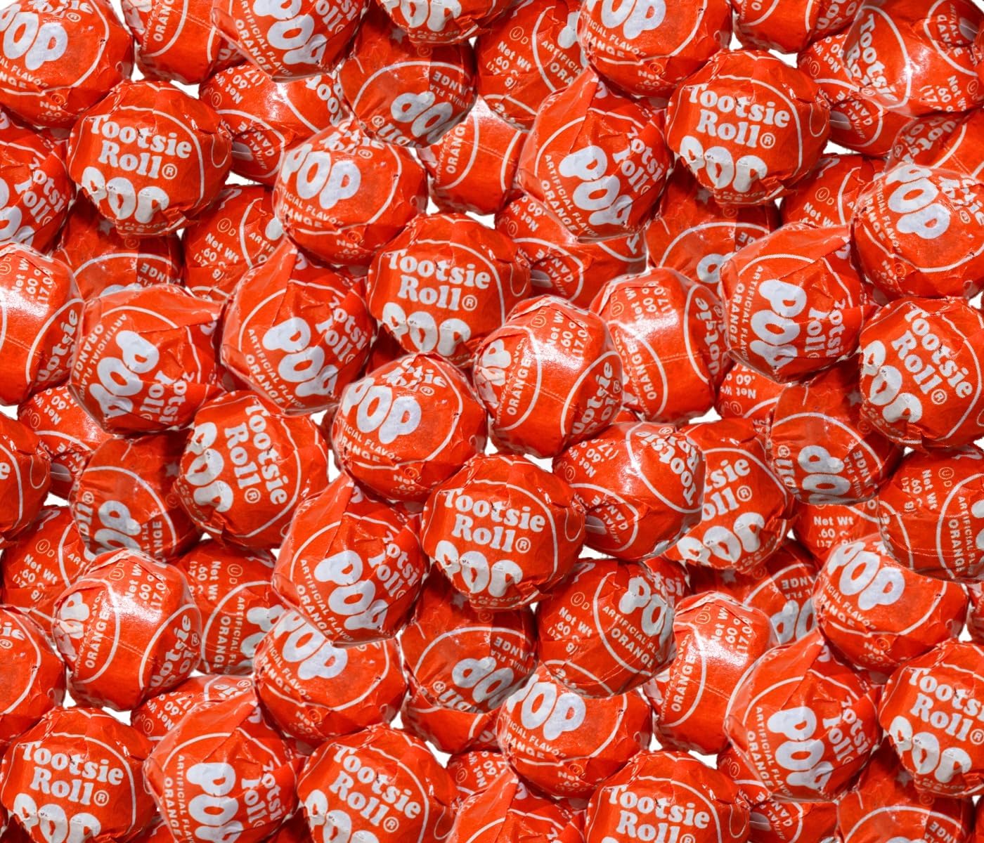 All Orange Lolliops - Bulk All Orange Suckers (1 Pound)