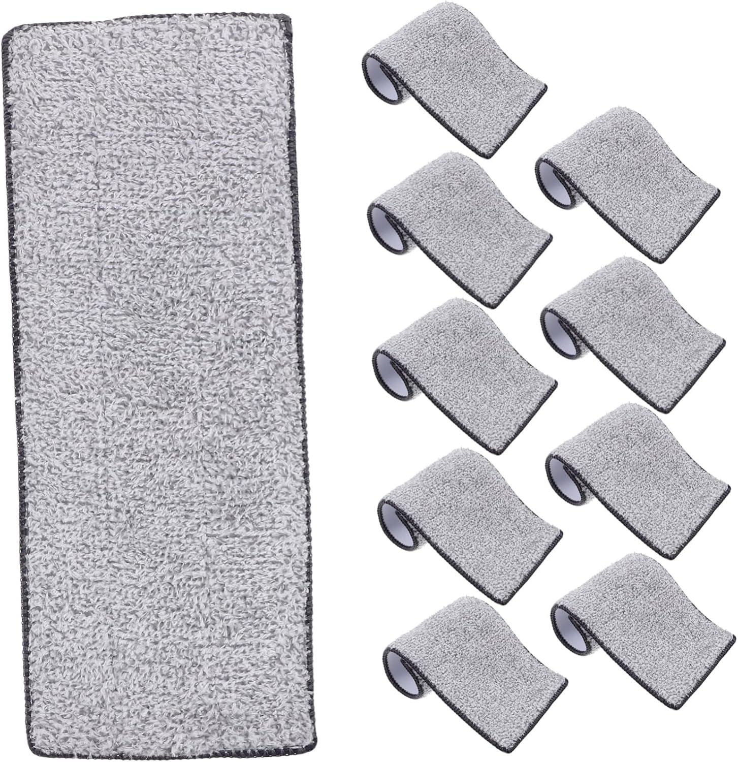 10pcs Microfiber Mop Replacement Pads for Floor Cleaning Absorbent Durable Compatible with Hardwood Tile and More Easy to Install and Washable Mopping Head Pads