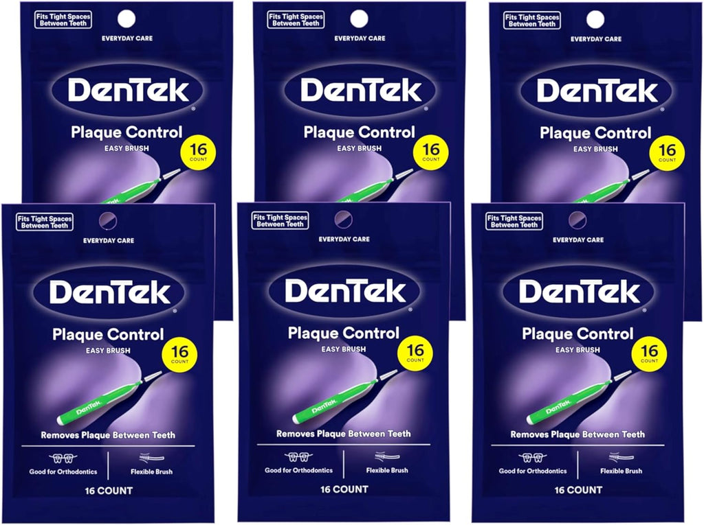 Dentek Easy Brush Cleaners Extra Tight Spaces 16 Count (6 Pack)