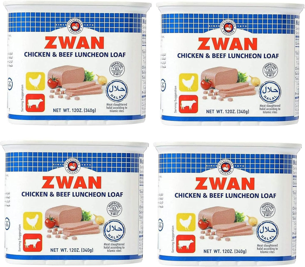 Zwan CHICKEN & BEEF Luncheon Loaf (4 Pack x 340g) HALAL