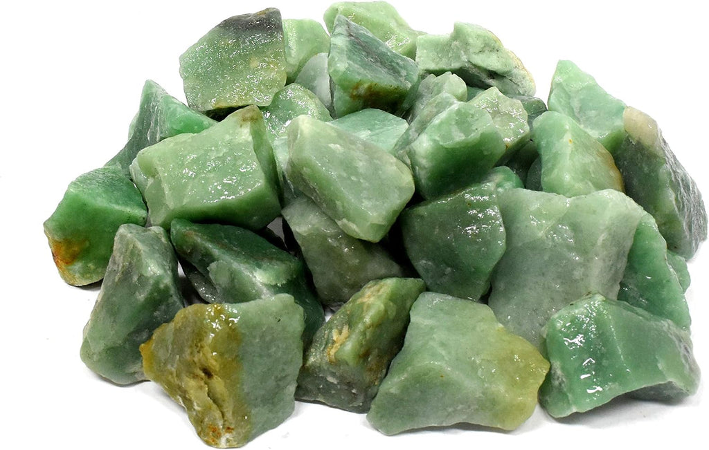 HQRP Green Prasiolite Quartz Rough Natural Sparkling Gemstone Crystal Mineral Raw Specimens for Cabbing - Brazil (5PCS)