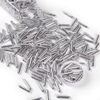 Cobakey Bright Silver Sprinkles for Cake Decorations 100g/ 3.52oz Rods Metallic Pearl Sugar Sprinkles for Cupcake Toppers Wedding Party Valentines Halloween Christmas Supplies