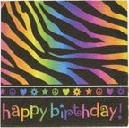 Amscan 509506 Beverage Napkins | Neon Collection | 16 pcs | Birthday