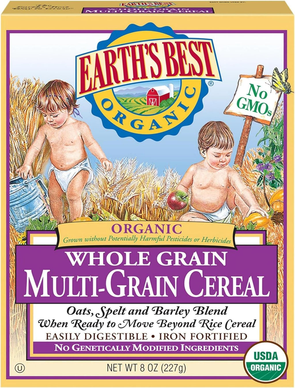 Earth's Best Organic Infant Cereal, Whole Multi-Grain Cereal, 8 Oz
