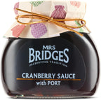 Mrs Bridges Cranberry Sauce with Port, Made in Scotland, 8oz Jar (Pack of 1)