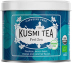 Kusmi Tea - Feel Zen - Organic Herbal Tea Blend of Rooibos with Notes of Apple, Lemon, Orange & Caramel - Caffeine Free Tea - Loose Leaf Tea - Tin Box of 3.5 oz - Quantity for about 50 cups