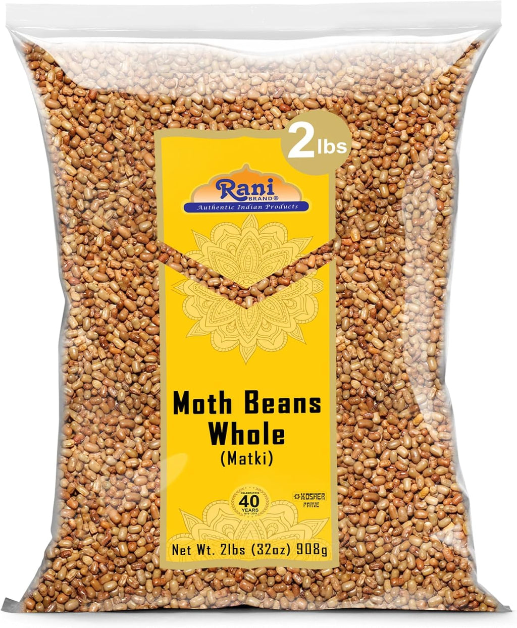 Rani Moth Beans Whole 32oz (2lbs) 908g ~ All Natural | Gluten Friendly | Non-GMO | Kosher | Vegan | Indian Origin