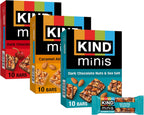 KIND Mini Snack Bars Variety Pack, Gluten Free, Low Sugar, Low Calorie Snacks, Dark Chocolate Nuts & Sea Salt, Caramel Almond & Sea Salt, Dark Chocolate Cherry Cashew, 80 Count