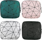 Sanitary Napkin Storage Bags 4 Pcs Menstrual Cup Pouches Nursing Pad Holder Tampon Bags Portable Period Kit Bag Feminine Product Pouch for Girls for Pads and Tampons with Zipper