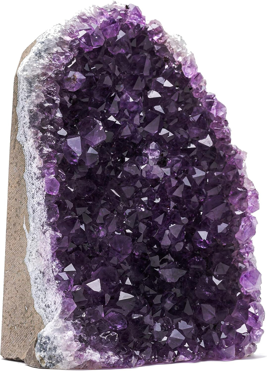 Natural Amethyst (3 lb to 4 lb) - 4.5" to 7.5" Height - Crystal Clusters Stone from Uruguay Raw Geode Quartz - Deep Purple Color
