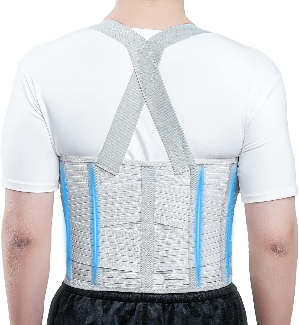 Solmyr Rib Injury Belt Chest Binder, Chest Brace Chest Compression Suppor Rib Bandage Wrap for Sternum Injuries, Sore or Bruised Ribs Support, Dislocated Ribs Protection, Pulled Muscle Pain