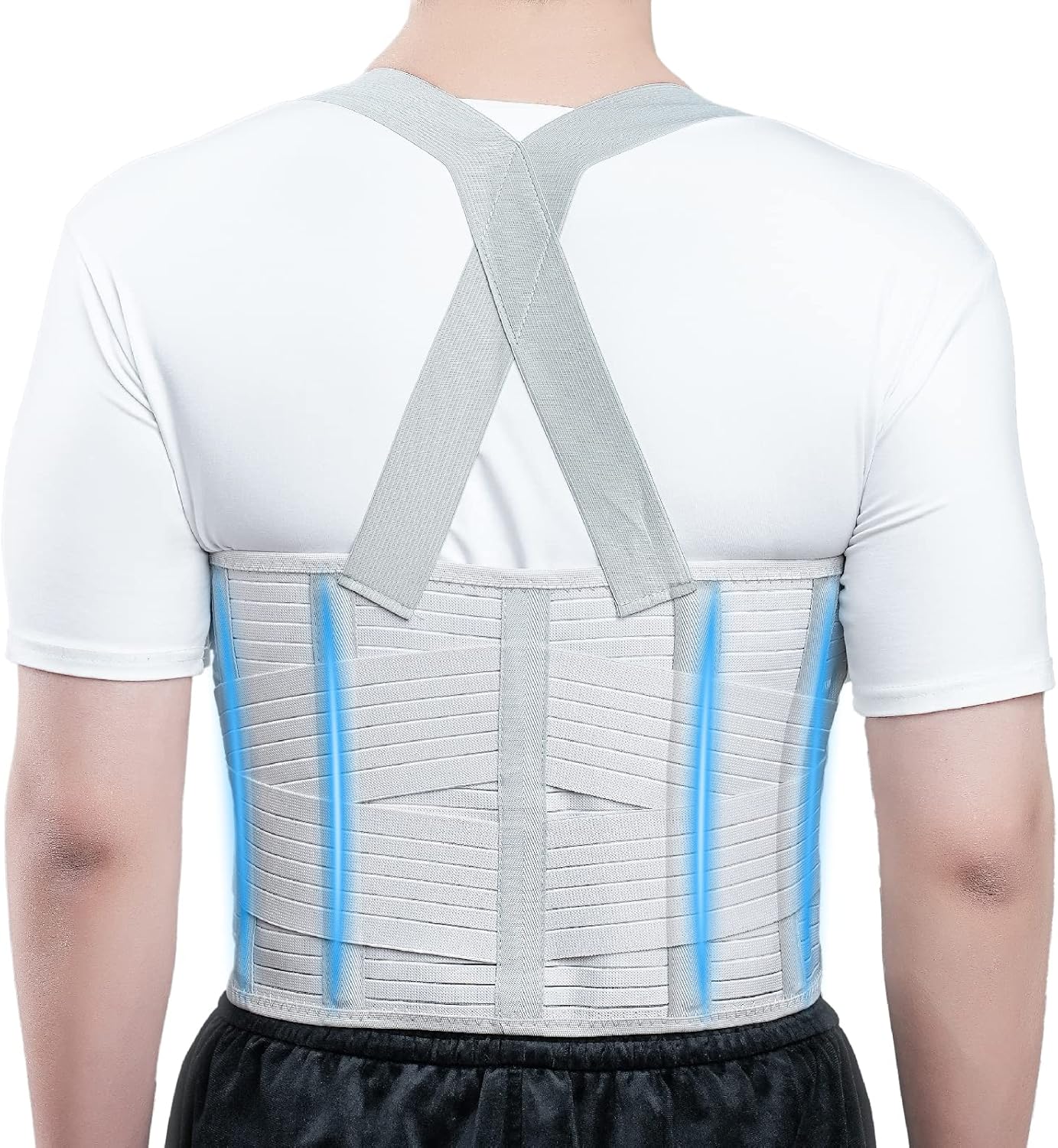 Solmyr Rib Injury Belt Chest Binder, Chest Brace Chest Compression Support Rib Bandage Wrap for Sternum Injuries, Sore or Bruised Ribs Support, Dislocated Ribs Protection, Pulled Muscle Pain