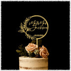 Custom Wedding Cake Topper – Rustic Mr & Mrs Topper with Last Name | Script Style