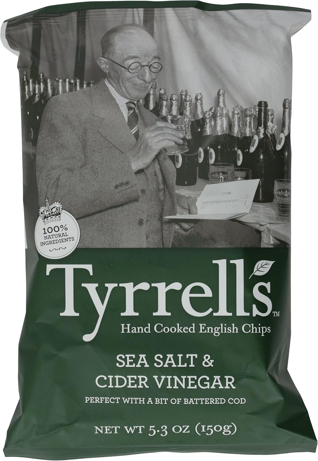 Tyrrell's Crisps, Sea Salt and Cider Vinegar, 5.3 Ounce