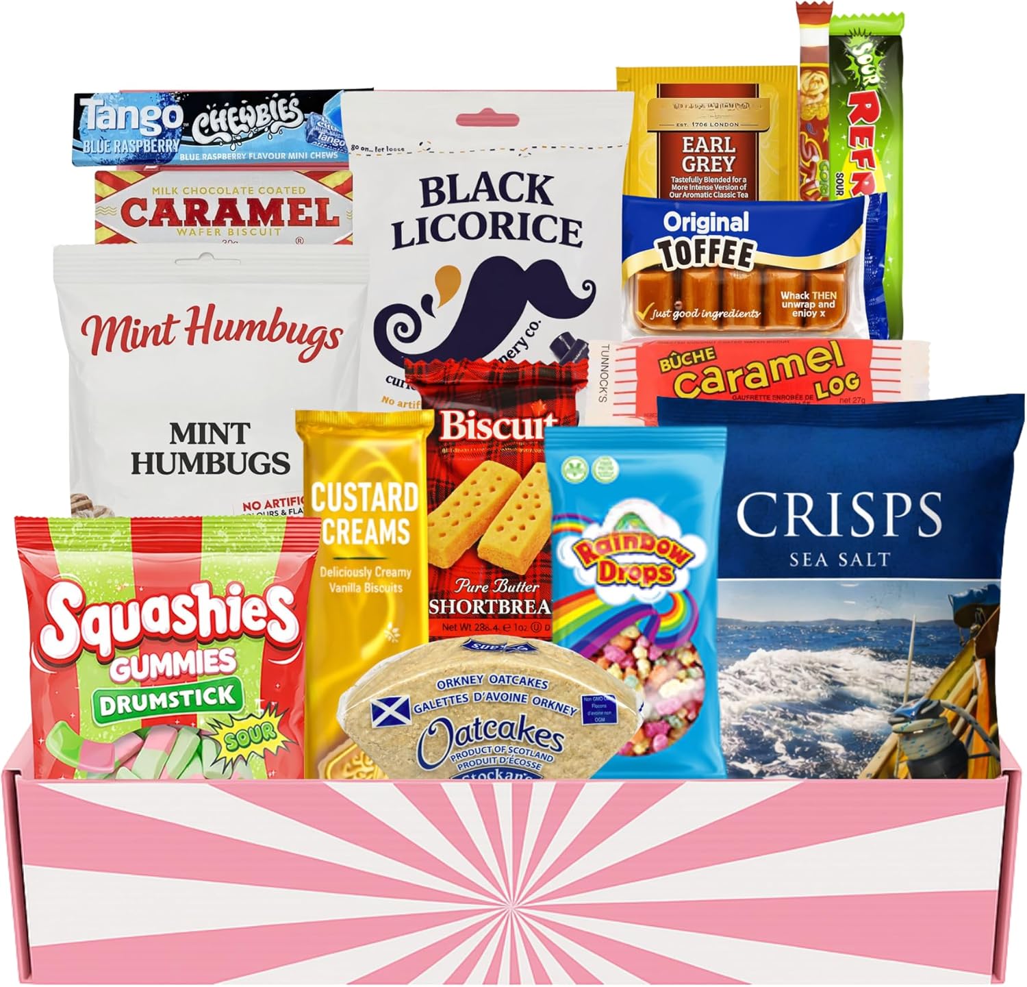 British Snack Care Package - Variety Pack of Treats from UK - Snack Box for Kids and Adults - Gift Basket of Delicious Sweets by Lecsa Specialty Snacks